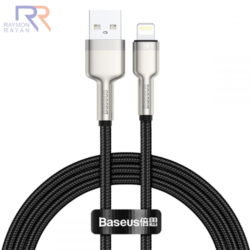 کابل تبدیل باسئوس مدل CALJK-B01 (Baseus Cafule Metal Data USB cable – Lightning 2.4 A 2 m black)