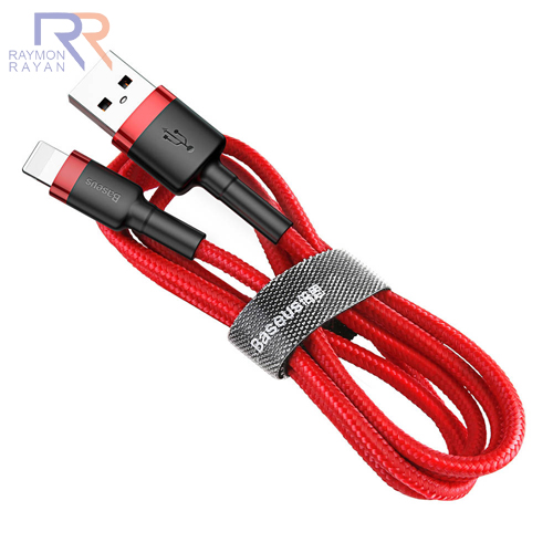 کابل تبدیل باسئوس مدل CALKLF-A09 (Baseus cafule Cable USB For iP 2.4A 0.5m Red+Red)