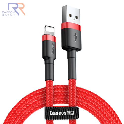 کابل تبدیل باسئوس مدل CALKLF-C09 (Baseus cafule Cable USB For iP 1.5A 2m Red+Red)