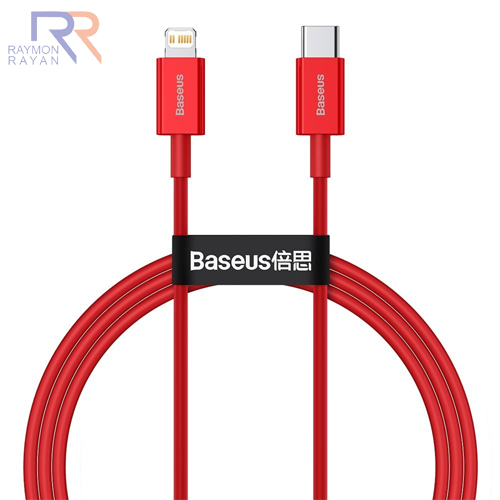 کابل تبدیل باسئوس مدل CATLYS-A09 (Baseus Superior Series Fast Charging Data Cable Type-C to iP PD 20W 1m Red)